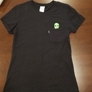 Rip N Dip black tee shirt with Martian in pocket